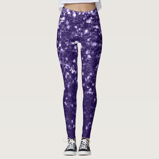 Leggings Parties scintillant violet foncé ultra violet scin (Devant)