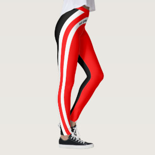 Leggings Pas de douleur Pas de gain Rouge Blanc et Noir