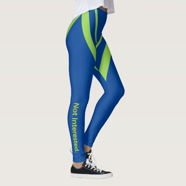 Leggings Pas Intéressé. Écart de texte vert (Droite)