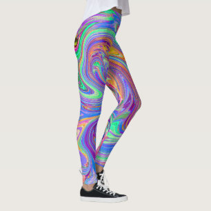 Leggings Pastel Arc-en-ciel de couleurs Super Art rétro Abs