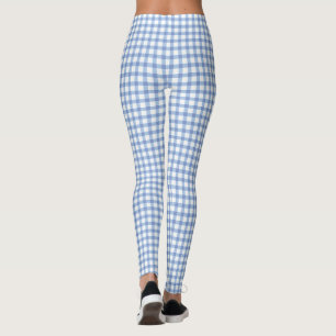 Leggings Pastel Blue En vichy Check Motif