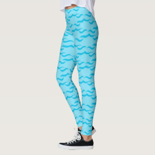 Leggings Pastel Blue Sea Eau Waves Océan Pacifique