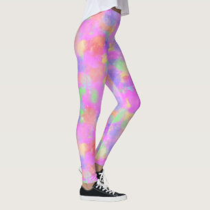 Leggings Pastel coloré d'éclaboussure de peinture de