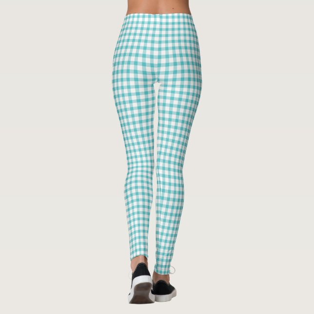 Leggings Pastel Green En vichy Check Motif (Dos)