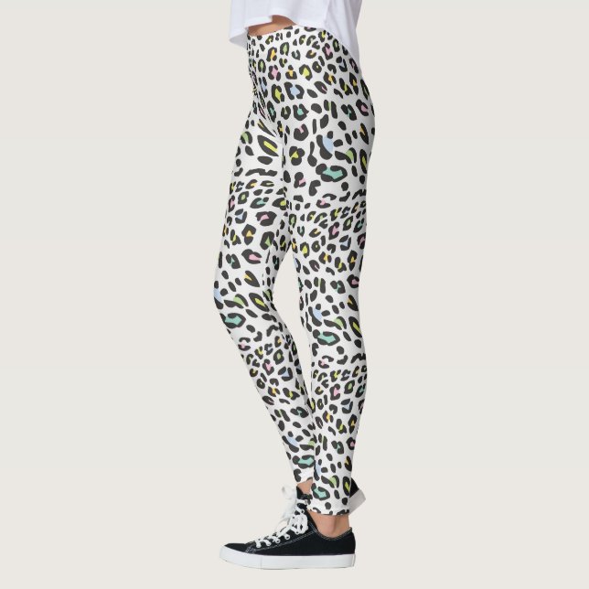 Leggings Pastel Leopard Spot Motif (Gauche)