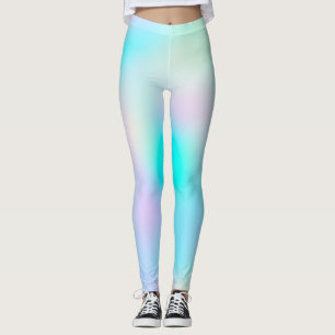 Leggings Pastel Rainbow Colonnes Abstrait Blur Gradient Omb