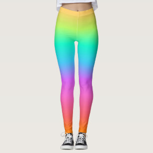 Leggings Pastel Rainbow Ombre Gradient
