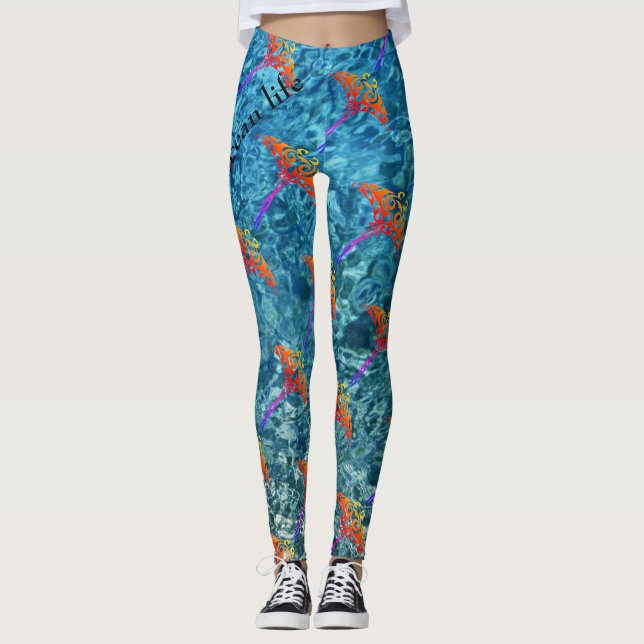 Leggings Pastenague de la VIE d'OCÉAN (Devant)