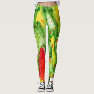 Leggings pastèque Abstraite couleur vive