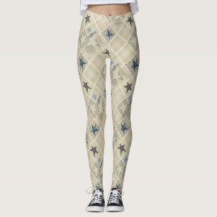 Leggings Patchwork beige
