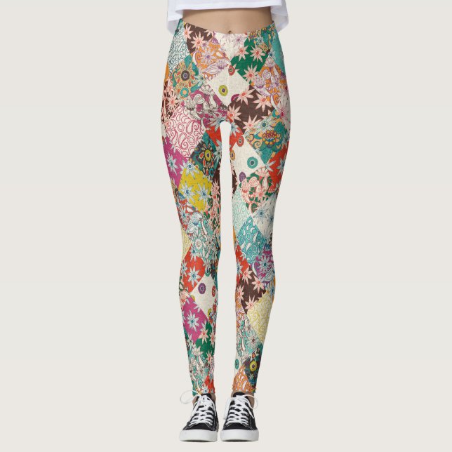 Leggings patchwork sarilmak (Devant)