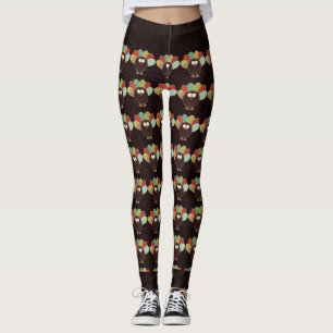 Leggings Patchwork Turquie Motif avec riche Brown Tourbillo