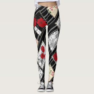 Leggings Patchwork vintage sans couture