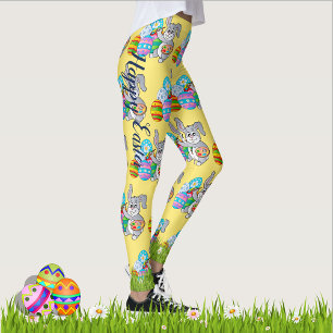 Leggings Pâtes de PÂQUES Oeuf Bunny Yoga Pantalon femmes