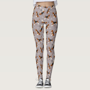 Leggings Pâtes et os Beagle mignons Gris