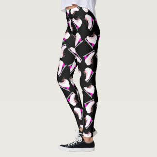 Leggings Patinage sur glace Motif rose patinage artistique