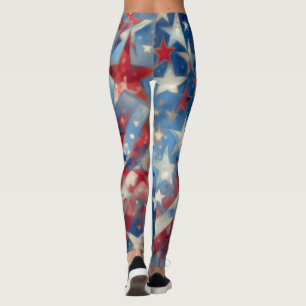 Leggings Patriotique rouge, blanc et bleu 4 juillet