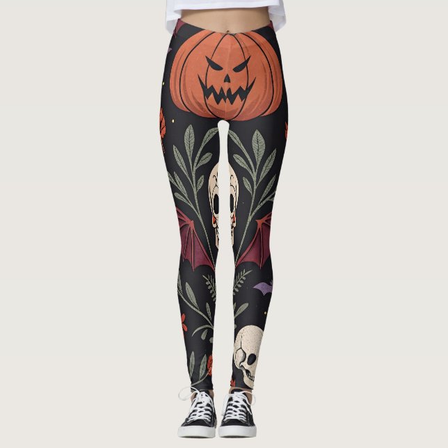 Leggings Pattern d'Halloween (Devant)
