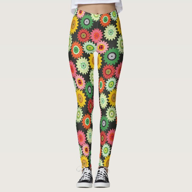 Leggings Patterned Gears (Devant)