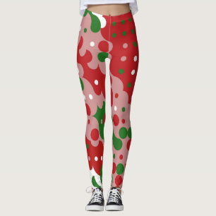Leggings Patters de Groovy Funky Mod Retro Christmas
