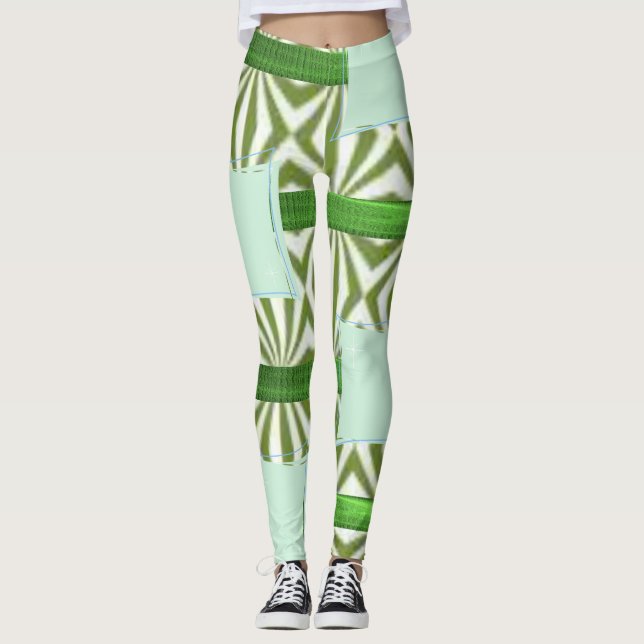 Leggings pattes longues vertes (Devant)
