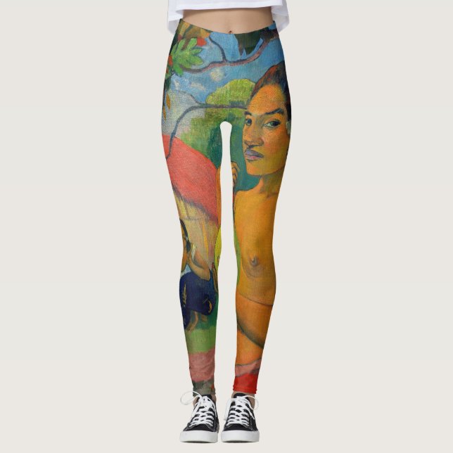 Leggings Paul Gauguin - Une femme tenant un fruit (Devant)