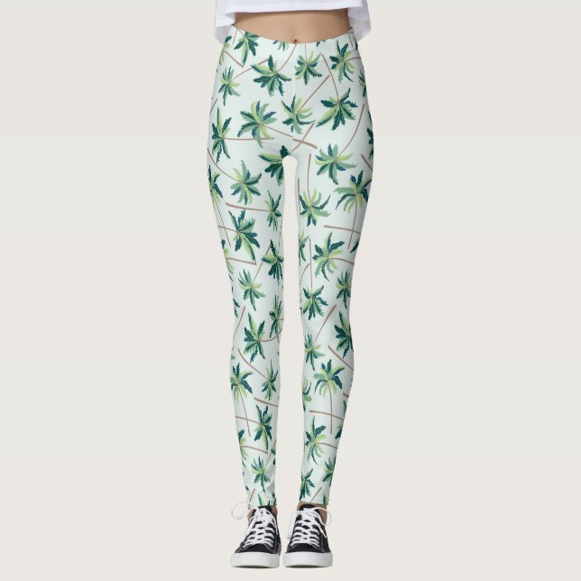 Leggings Paume australienne tropicale de vulpin (Devant)