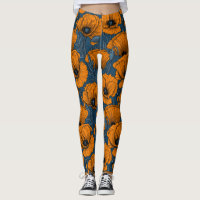Pavot orange sur bleu foncé