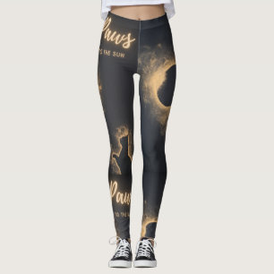 Leggings Paws to the Sun Celestial Cat Art