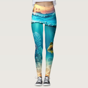 Leggings Paysage sous-marin tropical