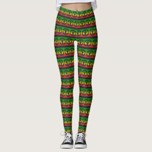 Leggings Peace Power - Rasta Freedom - Reggae Yoga