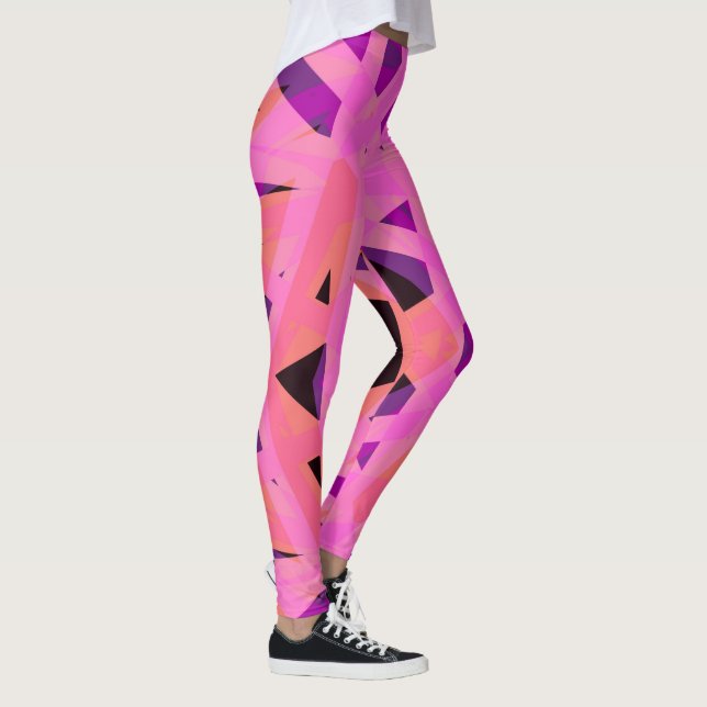 Leggings Peach rose Purple Yoga Fitness Exercice Valentine (Droite)