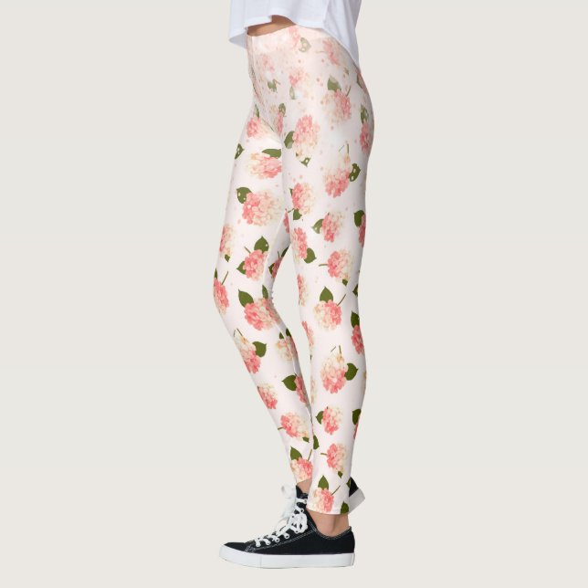 Leggings Peach Sparkle Vintage Garden Blossoms (Gauche)