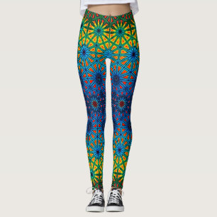 Leggings Peacock Prism Stylish Multicolor Gradient Abstrait