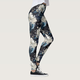 Leggings Pearl Galaxy Floral Navy Motif bleu