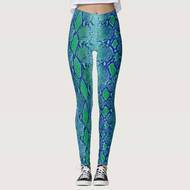 Leggings Peau colorée de serpent (Devant)