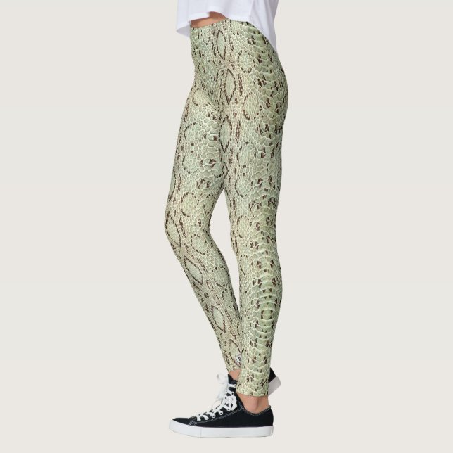 Leggings Peau de serpent de python de vipère de cobra (Gauche)