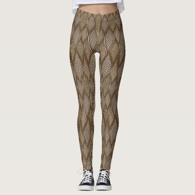 Leggings Peau de serpent stylisée (Devant)