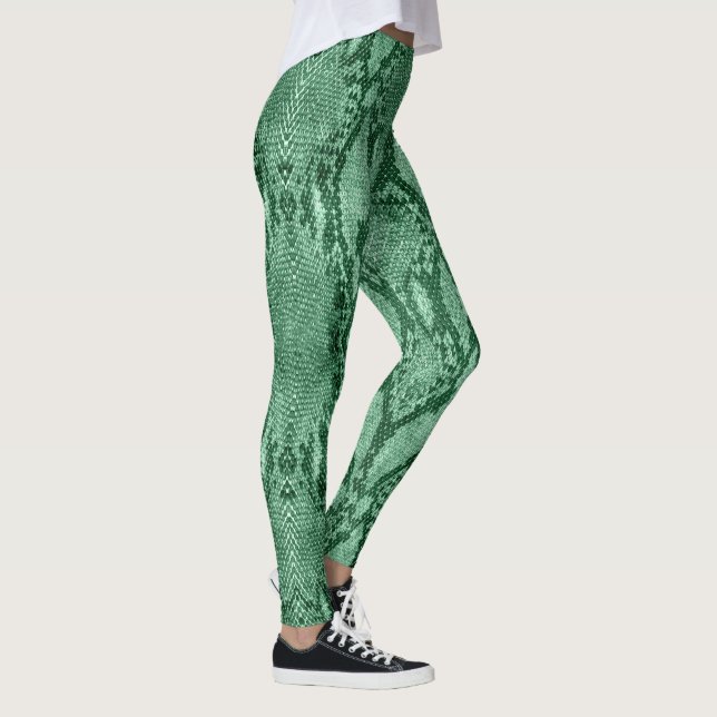 Leggings Peau de serpent vert clair (Droite)
