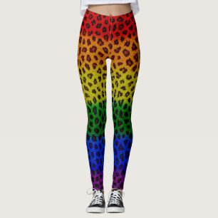 Leggings Peau léopard arc-en-ciel