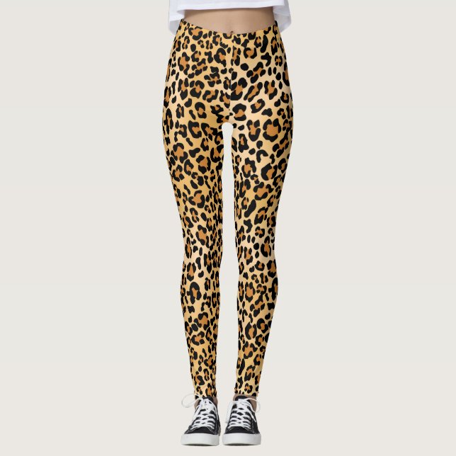 Leggings Peau léopard Peau animale Imprimer (Devant)