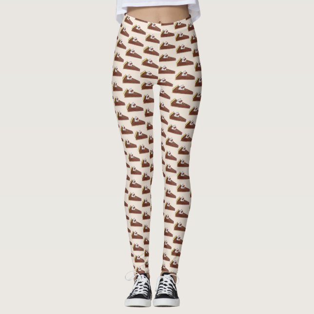 Leggings Pecan Pie Tarte Southern Food Slice Dessert Foin (Devant)