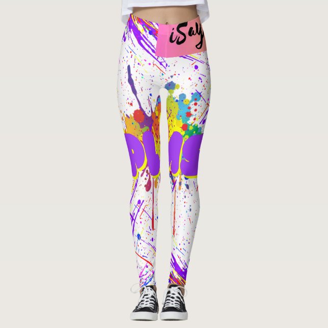 Leggings peinture à éclat (Devant)