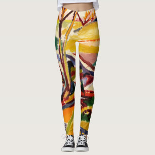 Leggings Peinture Abstraite colorée féminine