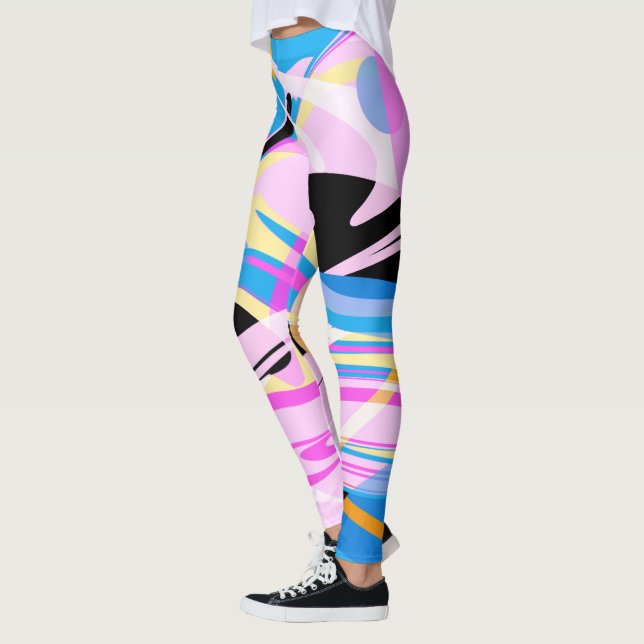 Leggings Peinture Abstraite géométrique à trois dimensions (Gauche)