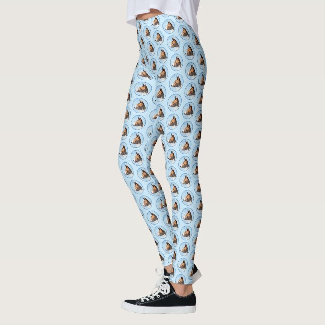 Leggings Peinture Basenji - Belle Art Original (Gauche)