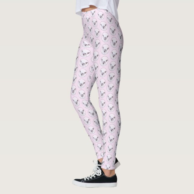 Leggings Peinture chinoise en poudre - Art Chien (Gauche)