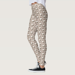 Leggings Peinture Chinoise sans cheveux peint art original 