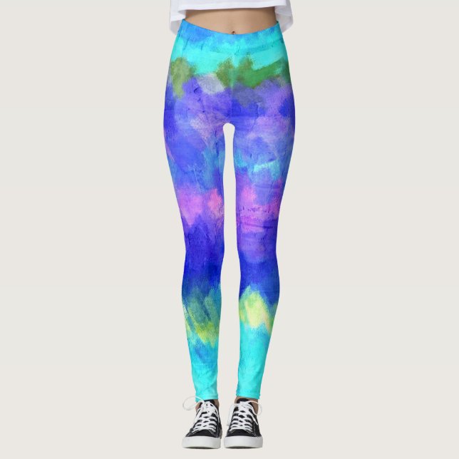 Leggings Peinture colorée Plaque #36 (Devant)