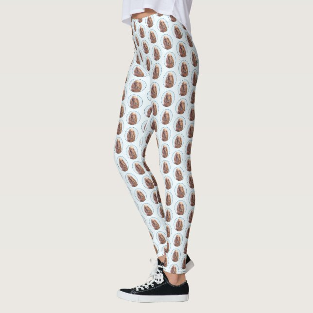 Leggings Peinture de Setter irlandais - Joli art original d (Gauche)